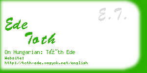ede toth business card